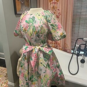 Lilly Pulitzer Vibrant Pink and Green Dress